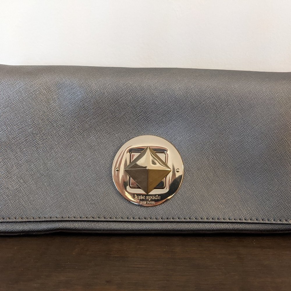Kate Spade Silver Clutch